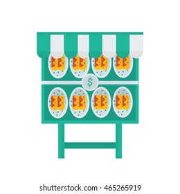 shop Jam Roll icon on dish Green, yellow Color