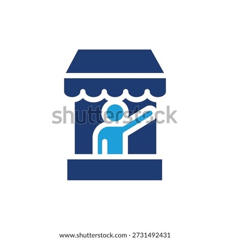 shop keeper colored icon vector design good for web or mobile app
