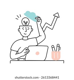 Shop keeper Concept  Vector Style Illustration 
