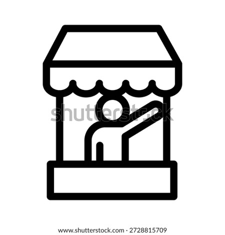 shop keeper outline icon vector design good for web or mobile app