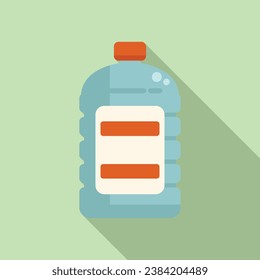 Shop kerosene bottle icon flat vector. Fuel energy heater. Chemical drop