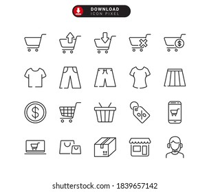 shop line icon,  editable stroke.