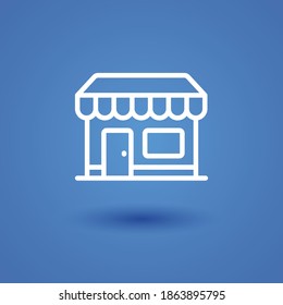 shop line icon, outline vector illustration.