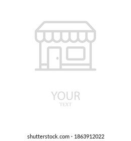 shop line icon, outline vector illustration.