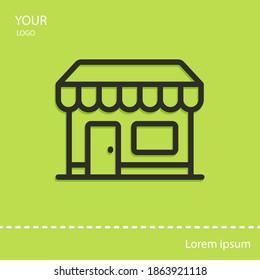 shop line icon, outline vector illustration.