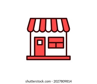 Shop line icon. Vector symbol in trendy flat style on white background. Commerce sing for design.