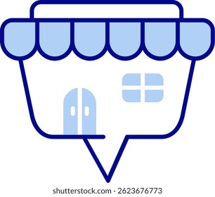 Línea de la tienda Vector Icon Design