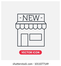 Shop Line Vector Icon Illustration
