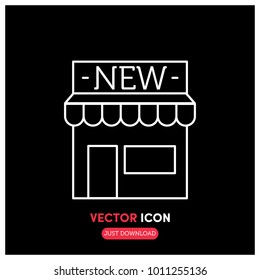 Shop Line Vector Icon Illustration
