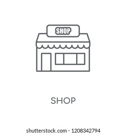 Shop linear icon. Shop concept stroke symbol design. Thin graphic elements vector illustration, outline pattern on a white background, eps 10.