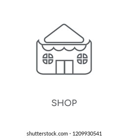 Shop linear icon. Shop concept stroke symbol design. Thin graphic elements vector illustration, outline pattern on a white background, eps 10.