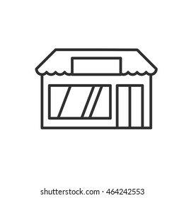 Shop linear icon. Thin line design