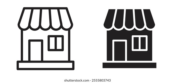 Shop liner icon vector set.
