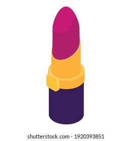 Shop lipstick icon. Isometric of shop lipstick vector icon for web design isolated on white background