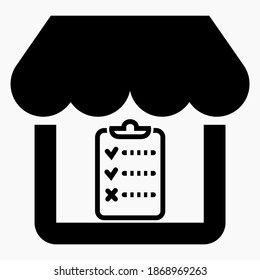 Shop list icon. Shopping list. Delayed goods. E-commerce. Vector icon.