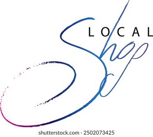 Shop local, Shop local, buy local. Shop small business concept. Support local community