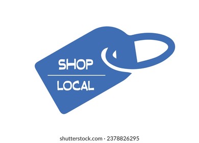 Shop local flat vector icon or symbol. White background. Small shop, local business