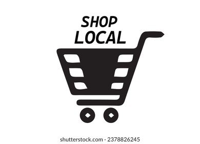 Shop local logo or icon. Support small business