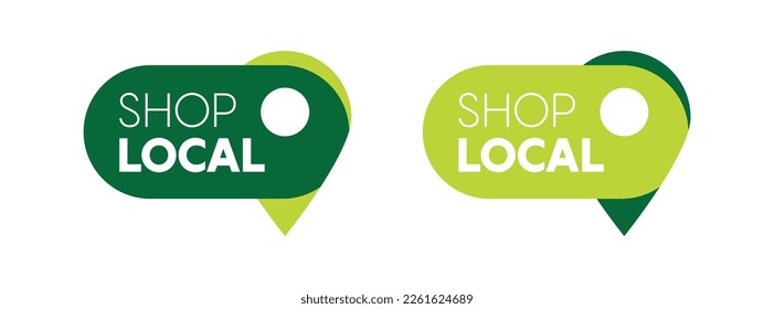 Lokaler Shop auf Sprachblase-Vektorgrafik