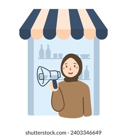 shop local placard in store design