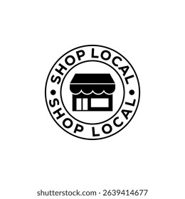 Shop Local Small Business Icon isolated on white background