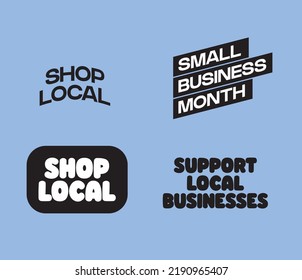 Shop local, small business month graphic