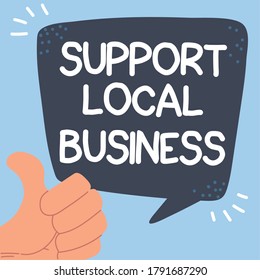 shop local, support local business vector illustration design