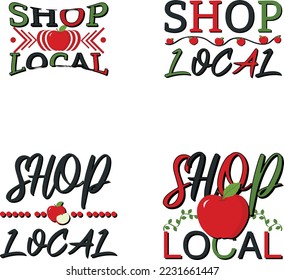 Shop Local Tshirt Design Illustration