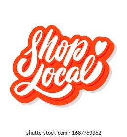 Compra local. Pancarta vectorial.