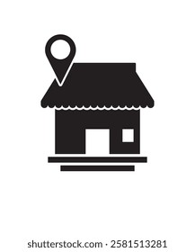 shop location icon, vector best flat icon.