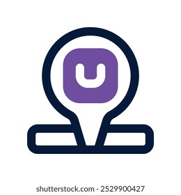 shop location icon. vector dual tone icon for your website, mobile, presentation, and logo design.