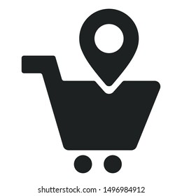 Shop location icon. vector graphics.