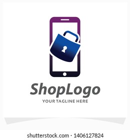 Shop Lock Logo Design Template