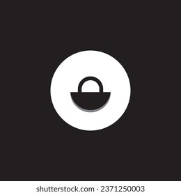 shop lock logo icon design.