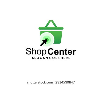shop logo with bag icon for e commerce and store logo