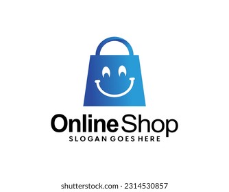logotipo de tienda con icono de bolsa para el comercio electrónico y el logotipo de tienda