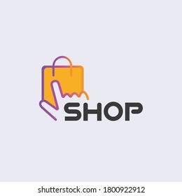 shop logo design, shop bag logo