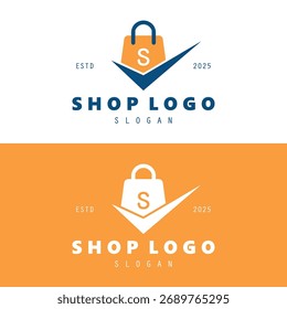 Shop logo design illustration vector. For Shopping logo, online shop, marketplace, store.