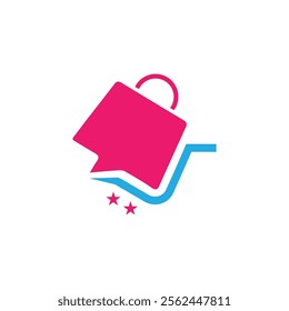 Shop logo design. Shopping cart logo and shopping bags icon vector. Shopping Logo Design Template. Online Promotion Marketing Shopping. bag icon, basket symbol, trolley logo for shop