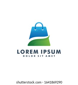 Shop logo design template. e commerce icon vector illustration