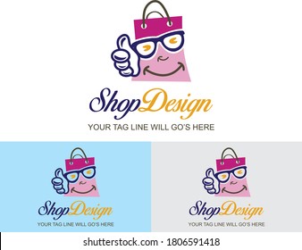 shop logo design vector illustration template
