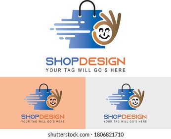 plantilla de ilustración vectorial de diseño de logotipo de tienda 03
