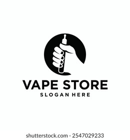 shop logo. E-cigarette shop logo. design for future e-cigarette and logo.