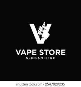 shop logo. E-cigarette shop logo. design for future e-cigarette and logo.