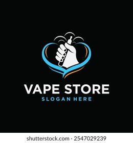 shop logo. E-cigarette shop logo. design for future e-cigarette and logo.