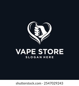 shop logo. E-cigarette shop logo. design for future e-cigarette and logo.