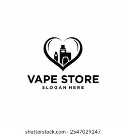 shop logo. E-cigarette shop logo. design for future e-cigarette and logo.