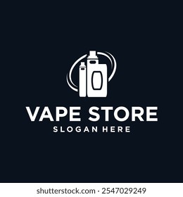 shop logo. E-cigarette shop logo. design for future e-cigarette and logo.