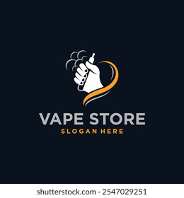 shop logo. E-cigarette shop logo. design for future e-cigarette and logo.