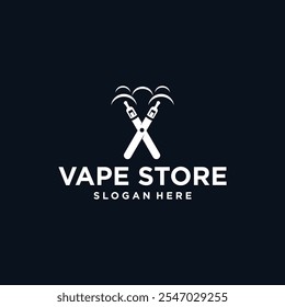 shop logo. E-cigarette shop logo. design for future e-cigarette and logo.